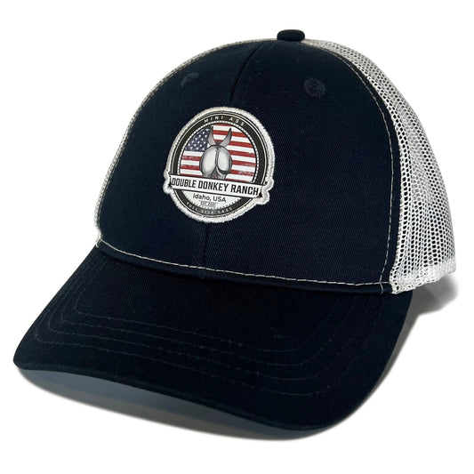Youth Navy American Flag Mini Ass Hat