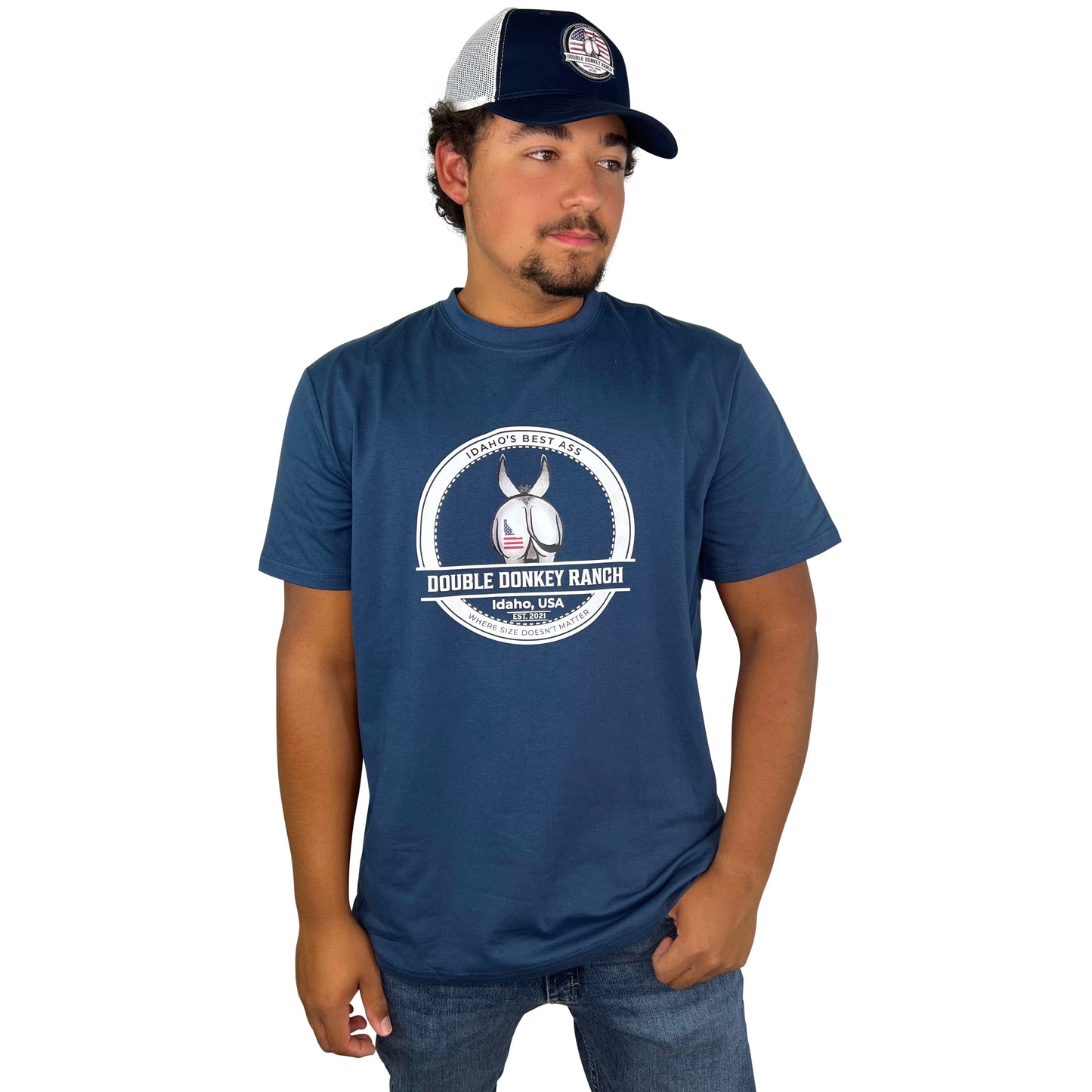 Blue Patriotic Idaho Donkey Tee