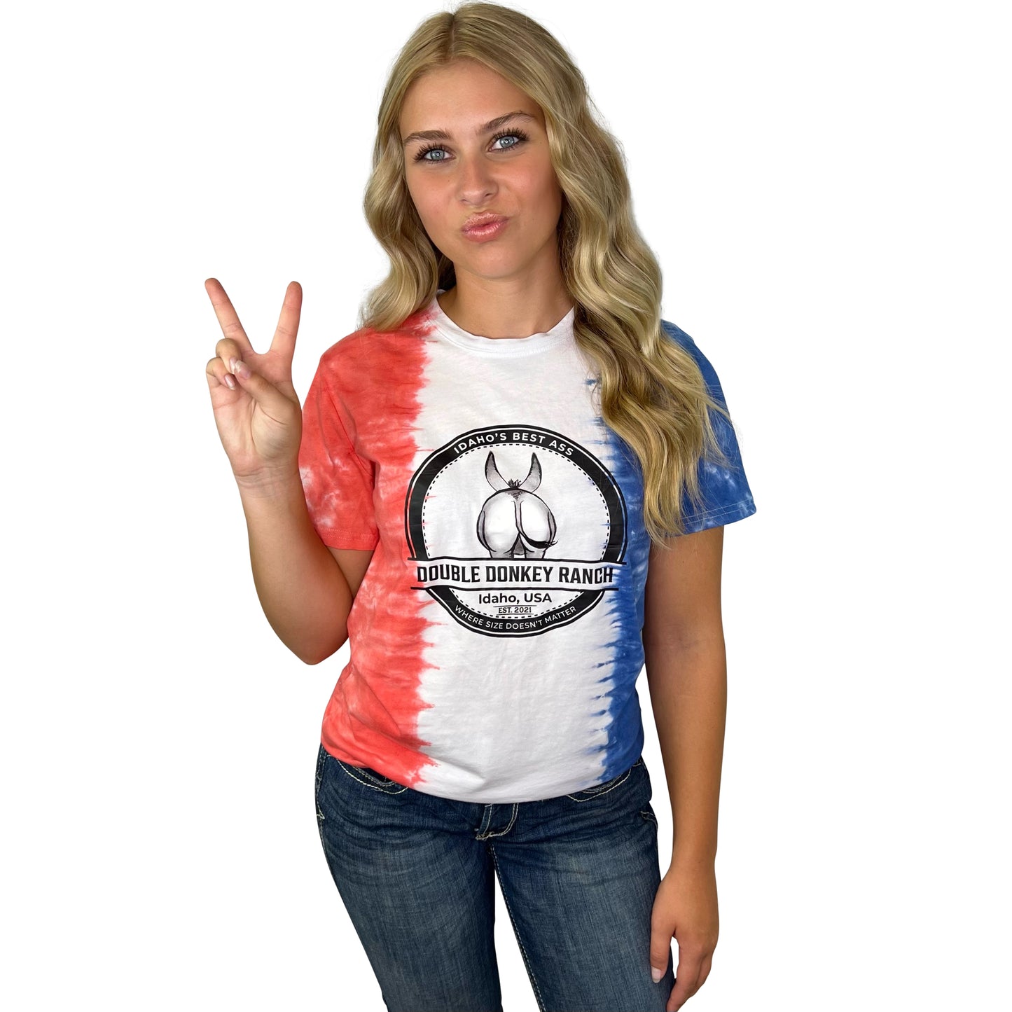 Gals Patriot Tie-Dye Tee Shirt