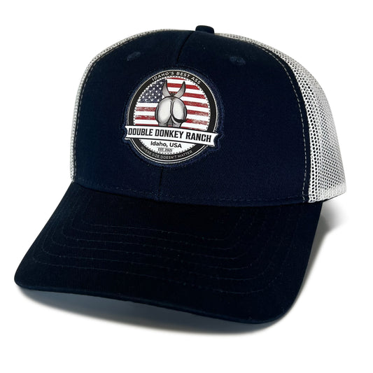 Navy American Flag Ass Hat