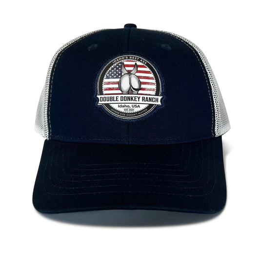 Navy American Flag Ass Hat
